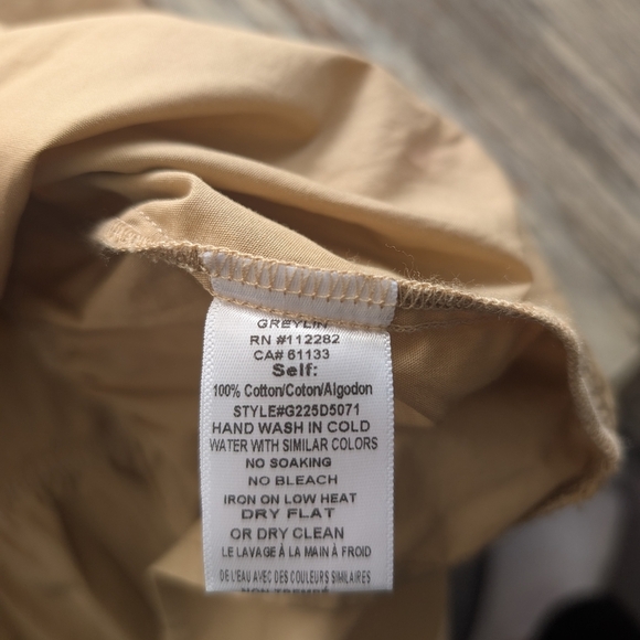 Greylin Poplin Tiered Cotton Midi Dress Camel Women's Small - Picture 7 of 9